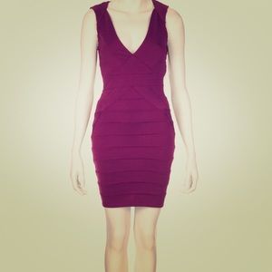 Topshop Burgundy Bandage dress